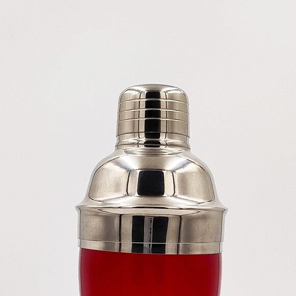 1930s Gorgeous Art Deco Red Cocktail Shaker. Made in USA - Picture 6 of 7